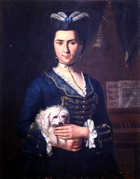 Porträtt av Anna Paoli, ca 1750 (olja på duk) (se 138621) av Italian School
