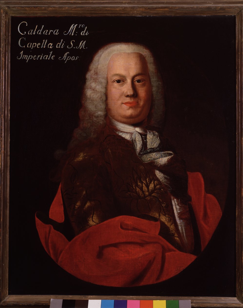 Porträtt av Antonio Caldara (1670-1736), italiensk barockkompositör av Italian School
