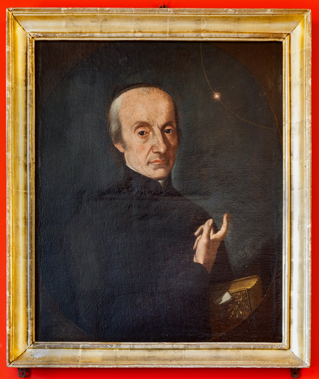 Porträtt av astronomen Giuseppe Piazzi, Astronomiska observatoriet "Giuseppe Piazzi", Pisana Tower av Italian School