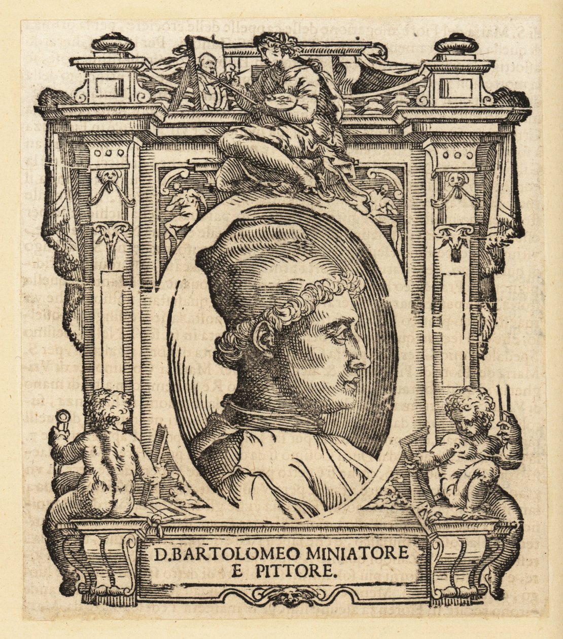 Porträtt av Bartolomeo della Gatta, italiensk (florentinsk) målare, illuminator och arkitekt av Italian School