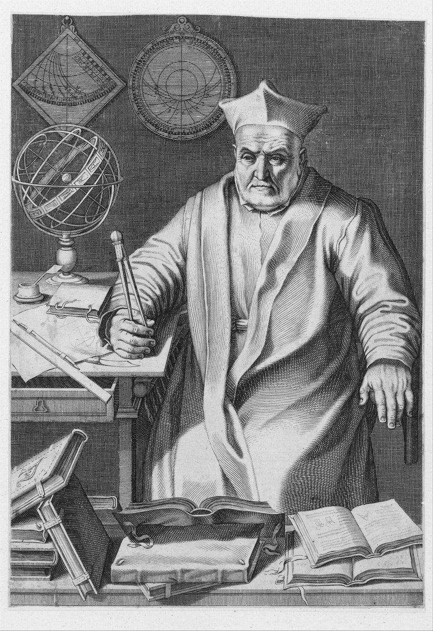 Porträtt av kardinal Christopher Clavius av Italian School