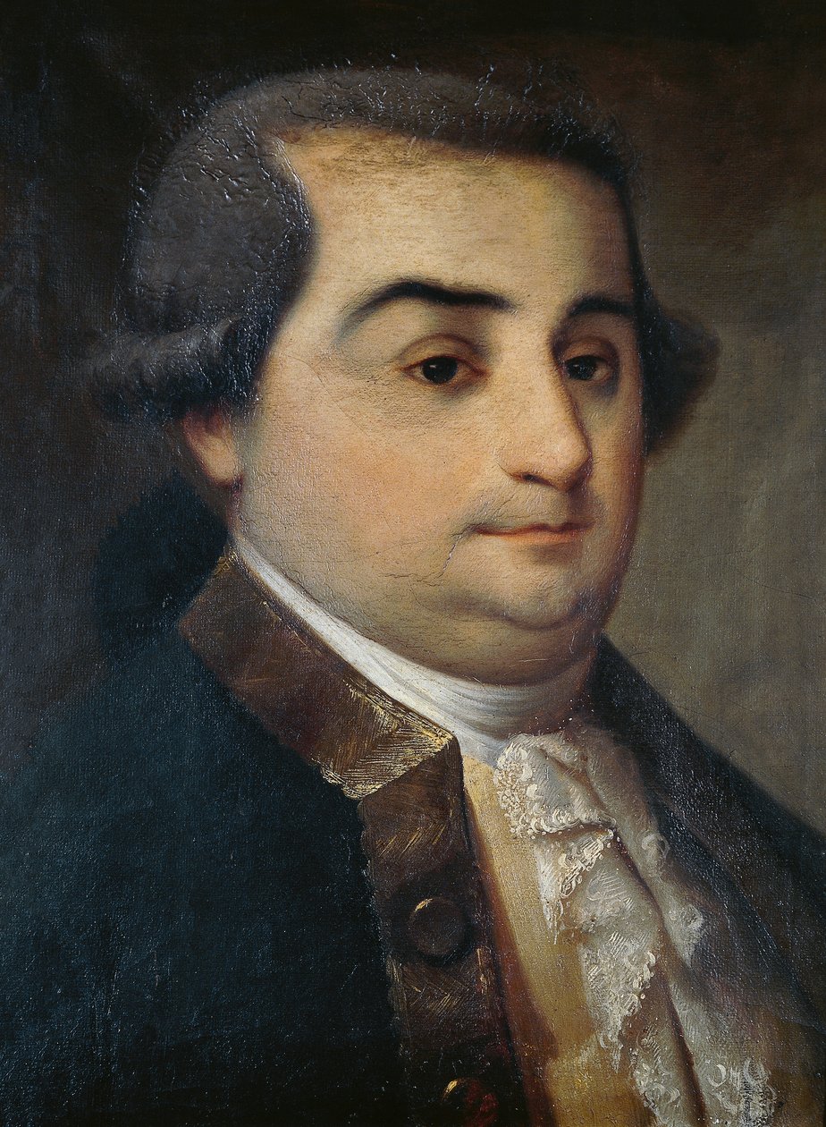 Porträtt av Cesare Beccaria (1738-1794), italiensk jurist, filosof och politiker, målning av en okänd lombardisk konstnär av Italian School