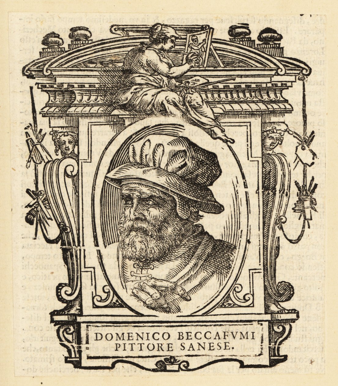 Porträtt av Domenico di Pace Beccafumi, italiensk renässansmaneristisk målare av Italian School