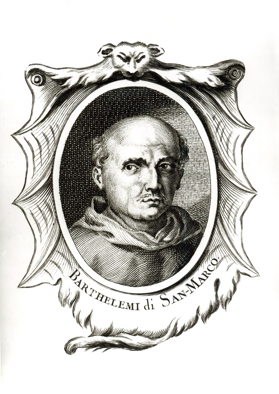 Porträtt av Fra. Bartolomeo di San Marco av Italian School
