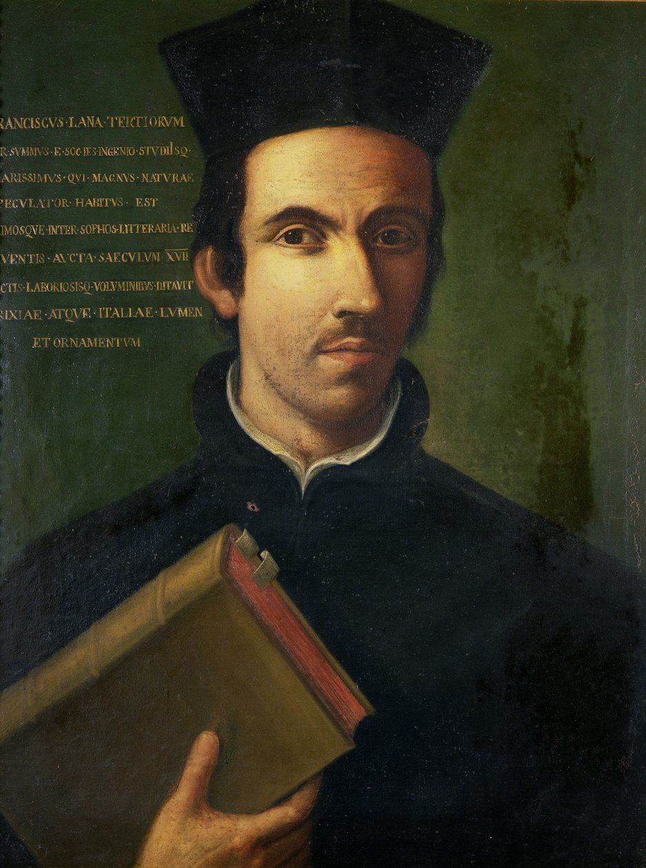 Porträtt av Francesco Lana av Italian School