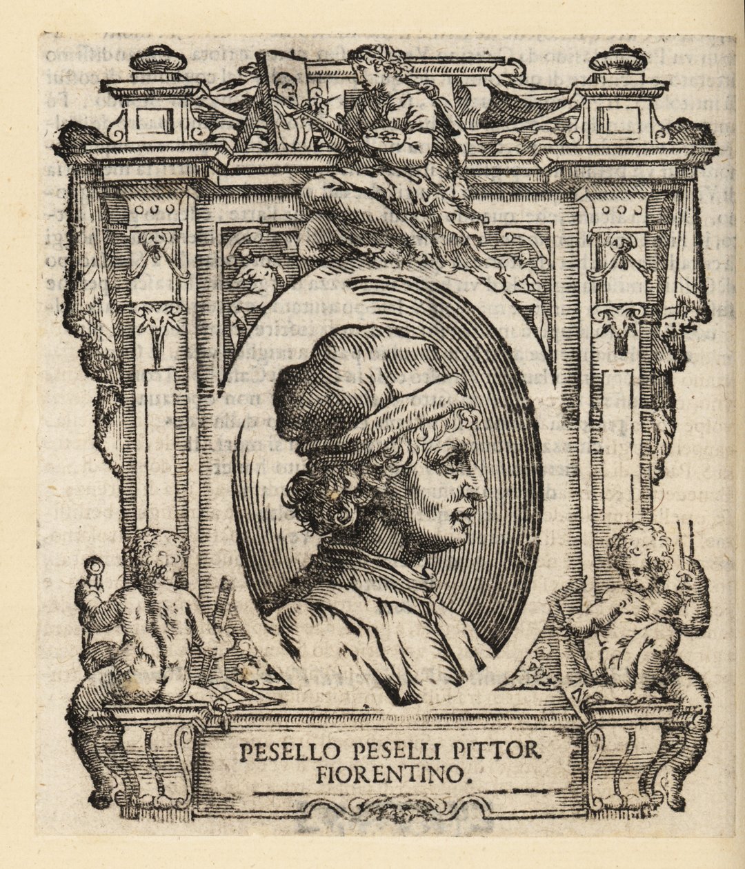 Porträtt av Francesco Pesellino, italiensk målare från Florens av Italian School