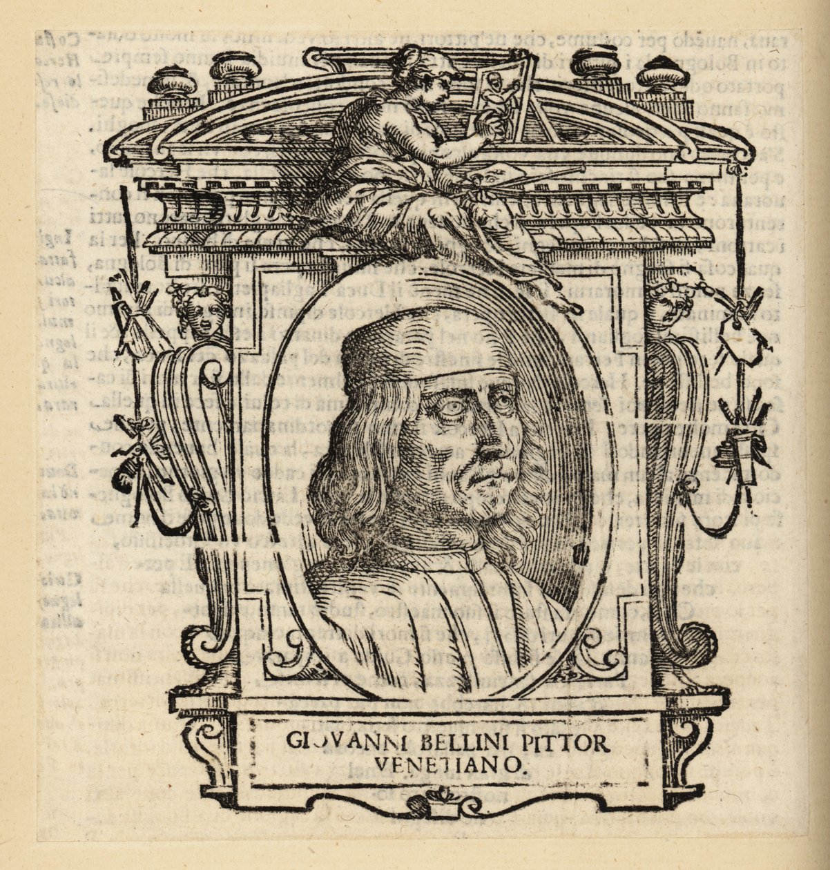 Porträtt av Giovanni Bellini, italiensk renässansmålare från Venedig, cirka 1430-1516 av Italian School