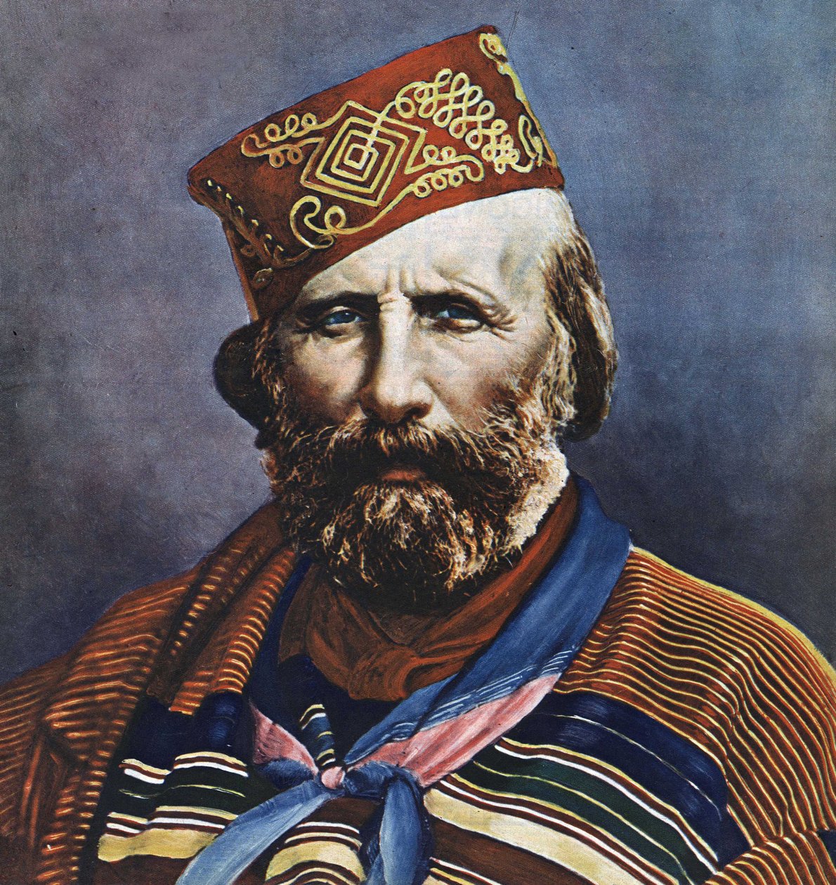 Porträtt av Giuseppe Garibaldi (1807-1882), italiensk politiker. av Italian School