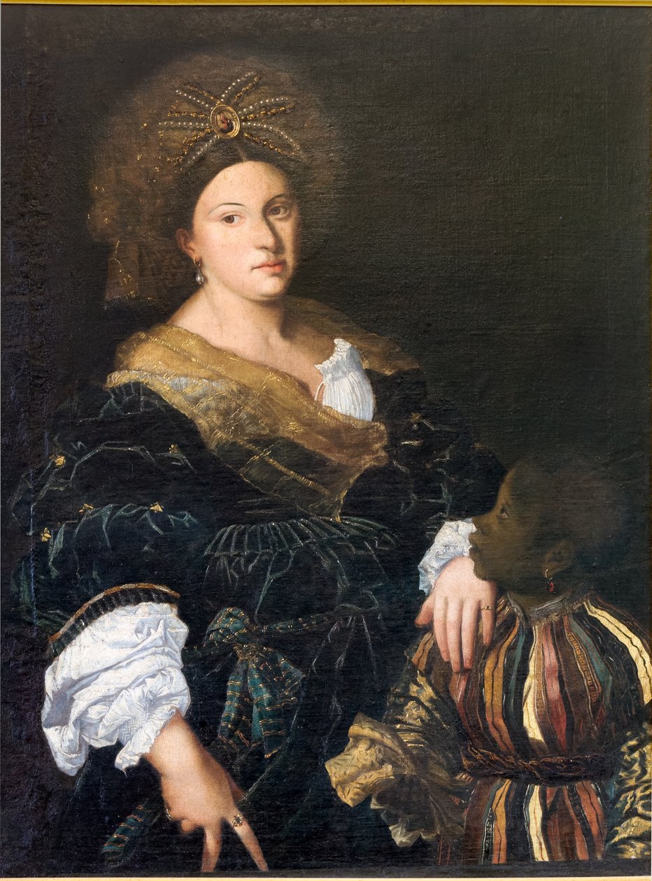 Porträtt av Laura Dianti av Italian School