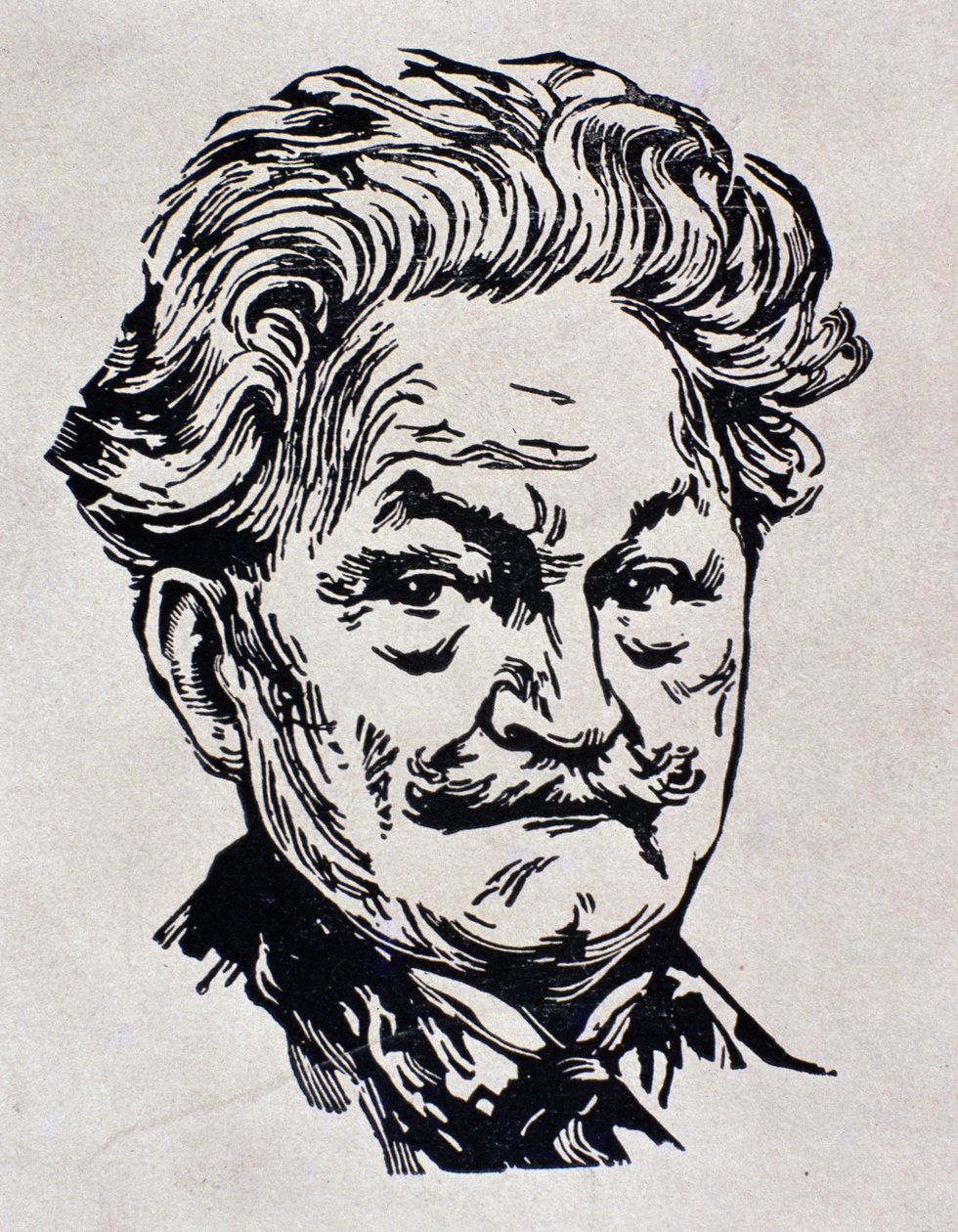 Porträtt av Leos Janacek, illustration från hans självbiografi 