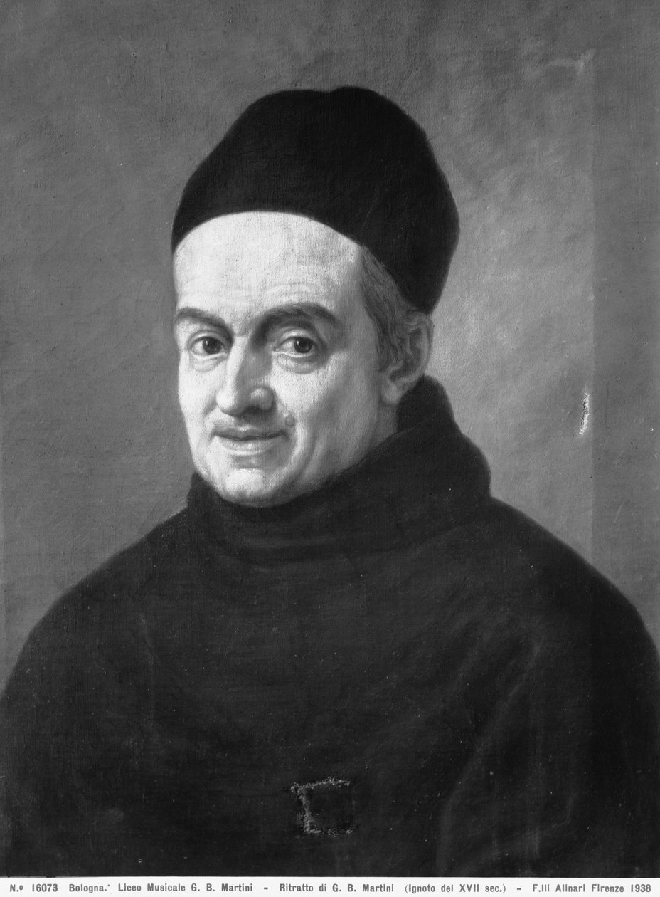 Porträtt av Padre Martini, ca 1765 av Italian School