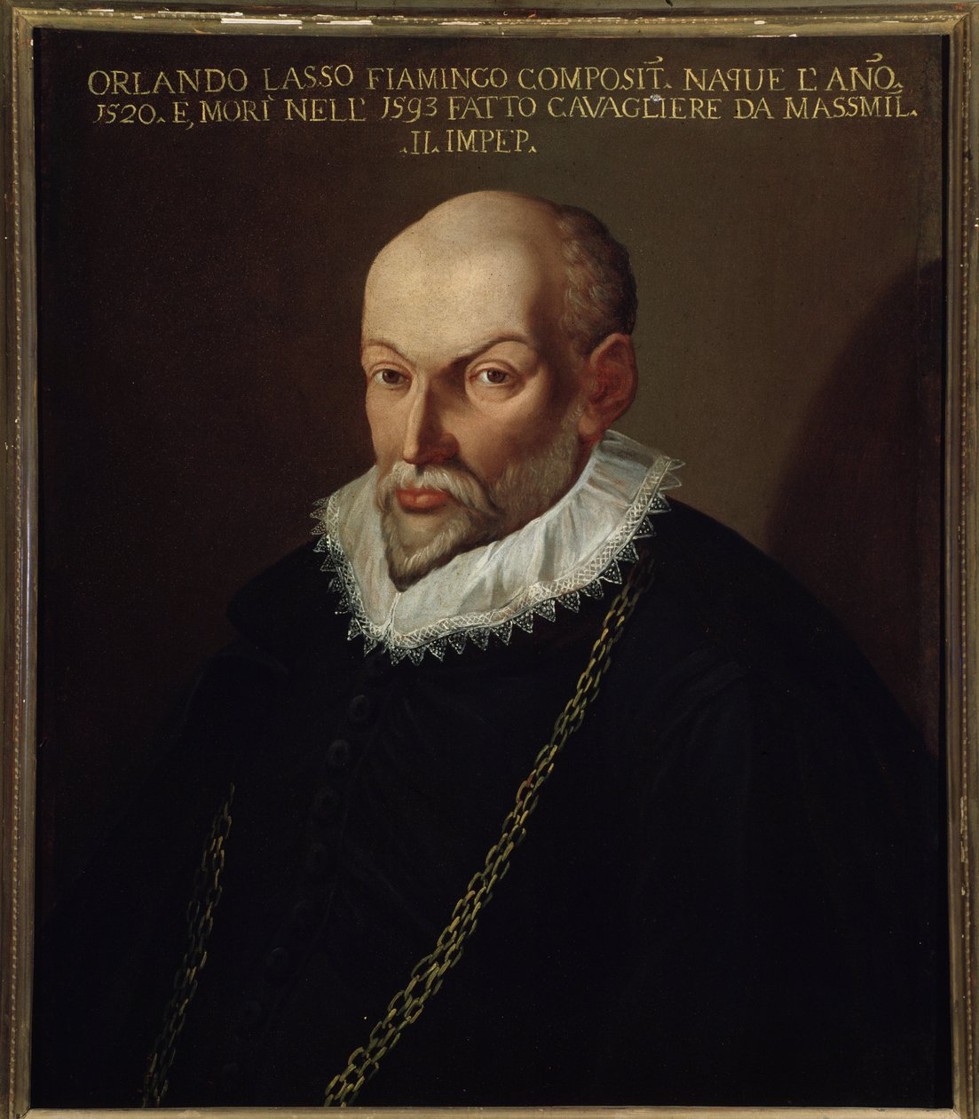 Porträtt av Roland de Lassus (1532-1594) flamländsk kompositör av Italian School