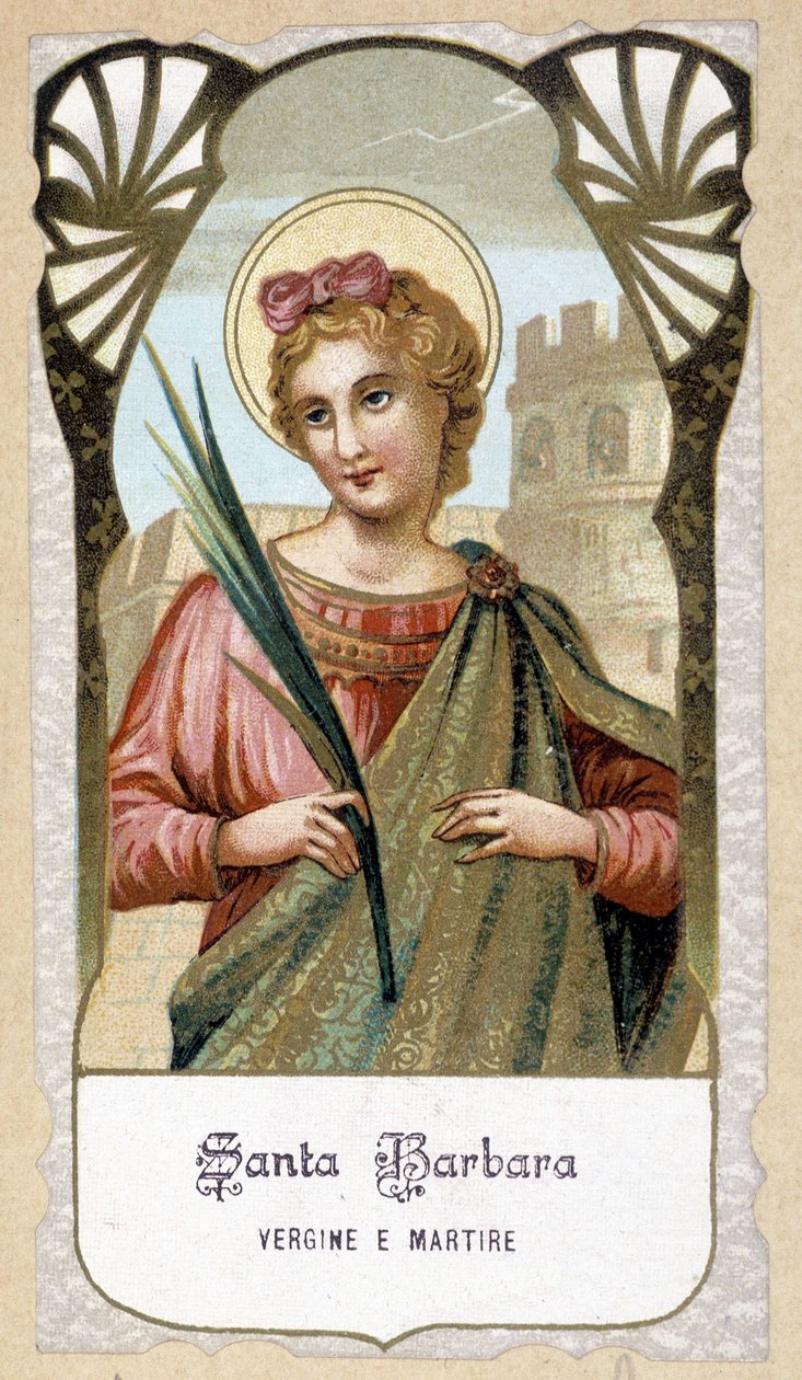 Porträtt av Saint Beard, Virgin and Martyrdom, Italien av Italian School