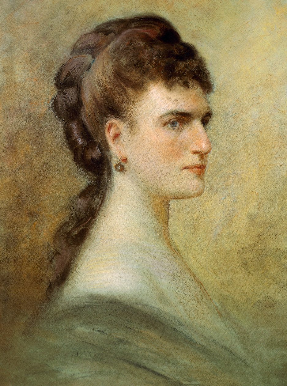 Porträtt av Teresa Stolz (pastell på papper) av Italian School