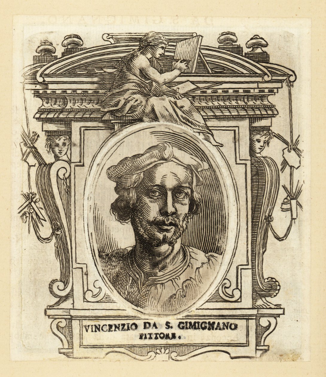 Porträtt av Vincenzo Tamagni, italiensk renässansmålare av Italian School
