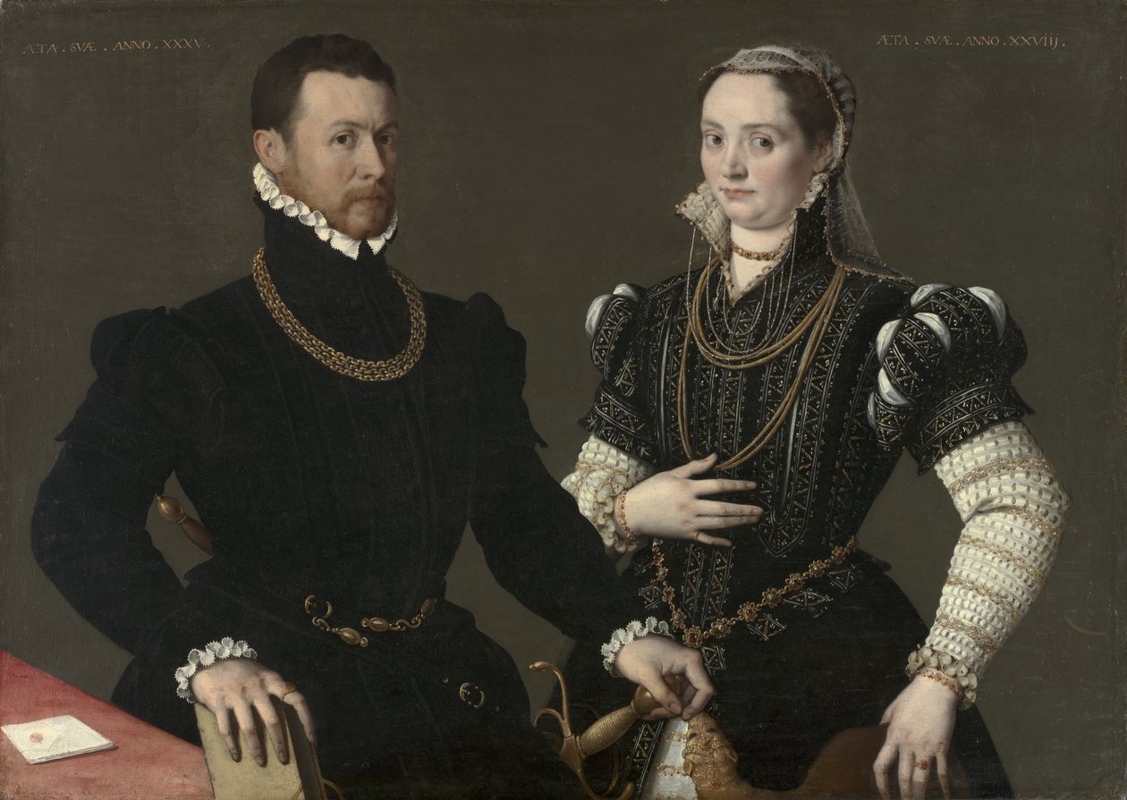 Porträtt av ett par, ca. 1580-88 av Italian School