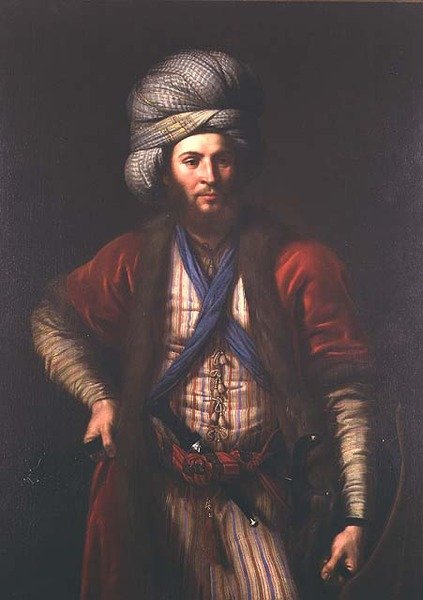 Porträtt av en ungersk krigare, florentinsk skola, ca 1650 av Italian School