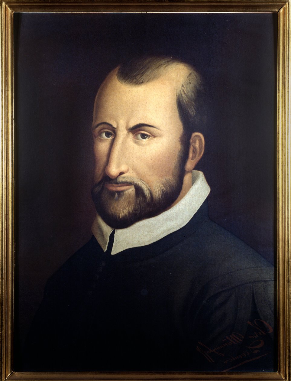 Porträtt av den italienske kompositören Giovanni Pierluigi da Palestrina (1525-1594). av Italian School