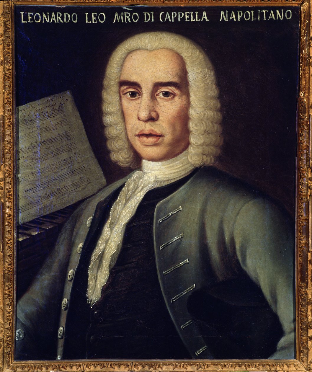 Porträtt av den italienske kompositören Leo Leonardo (1694-1744) av Italian School