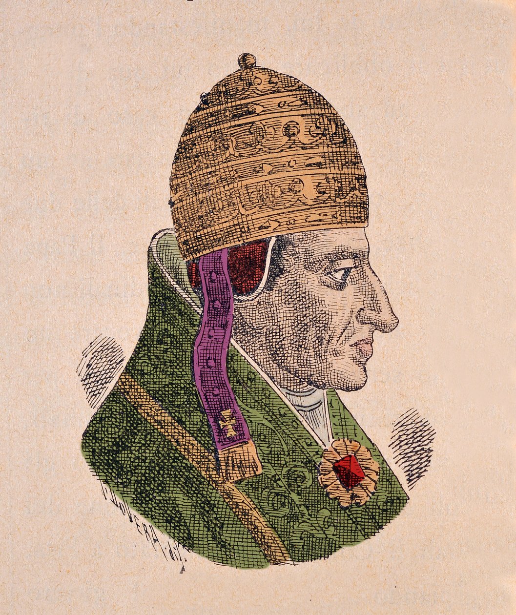 Porträtt av motpåven Alexandre V (Alexander eller Alessandro) (1409-1410) av Italian School