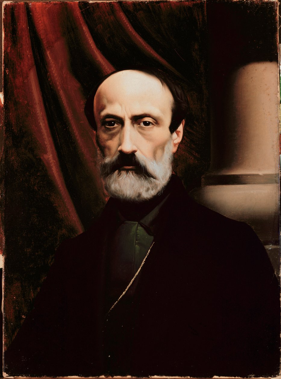 Porträtt av den italienske republikanske politikern Giuseppe Mazzini (målning av Italian School