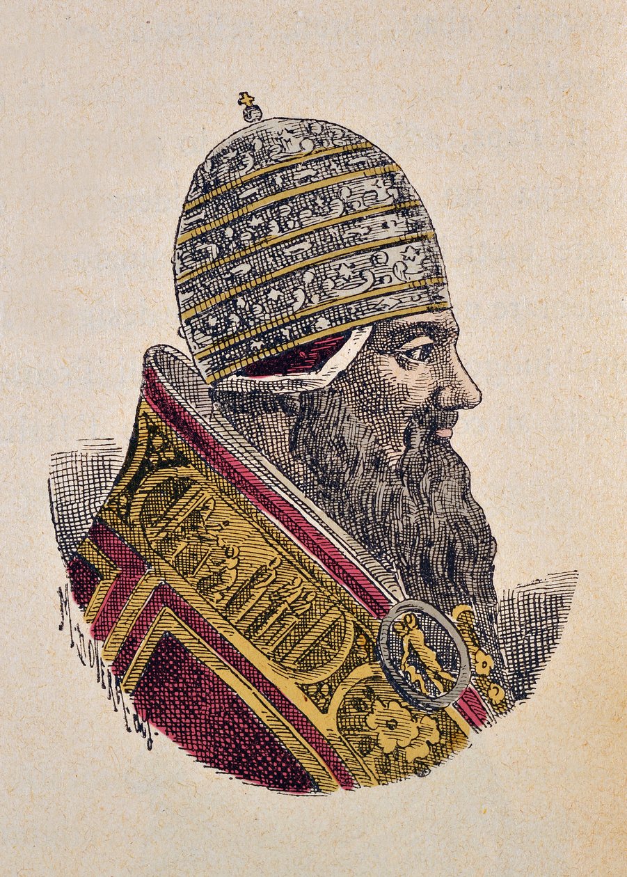 Porträtt av Jules III (julius eller Iulius eller Giulio) (papper från 1550 till 1555) av Italian School