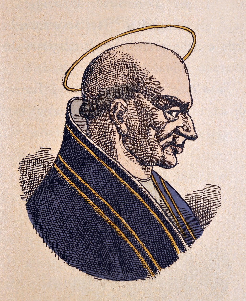 Porträtt av påven Adeodat eller Dieudonne Ier (615-618) av Italian School