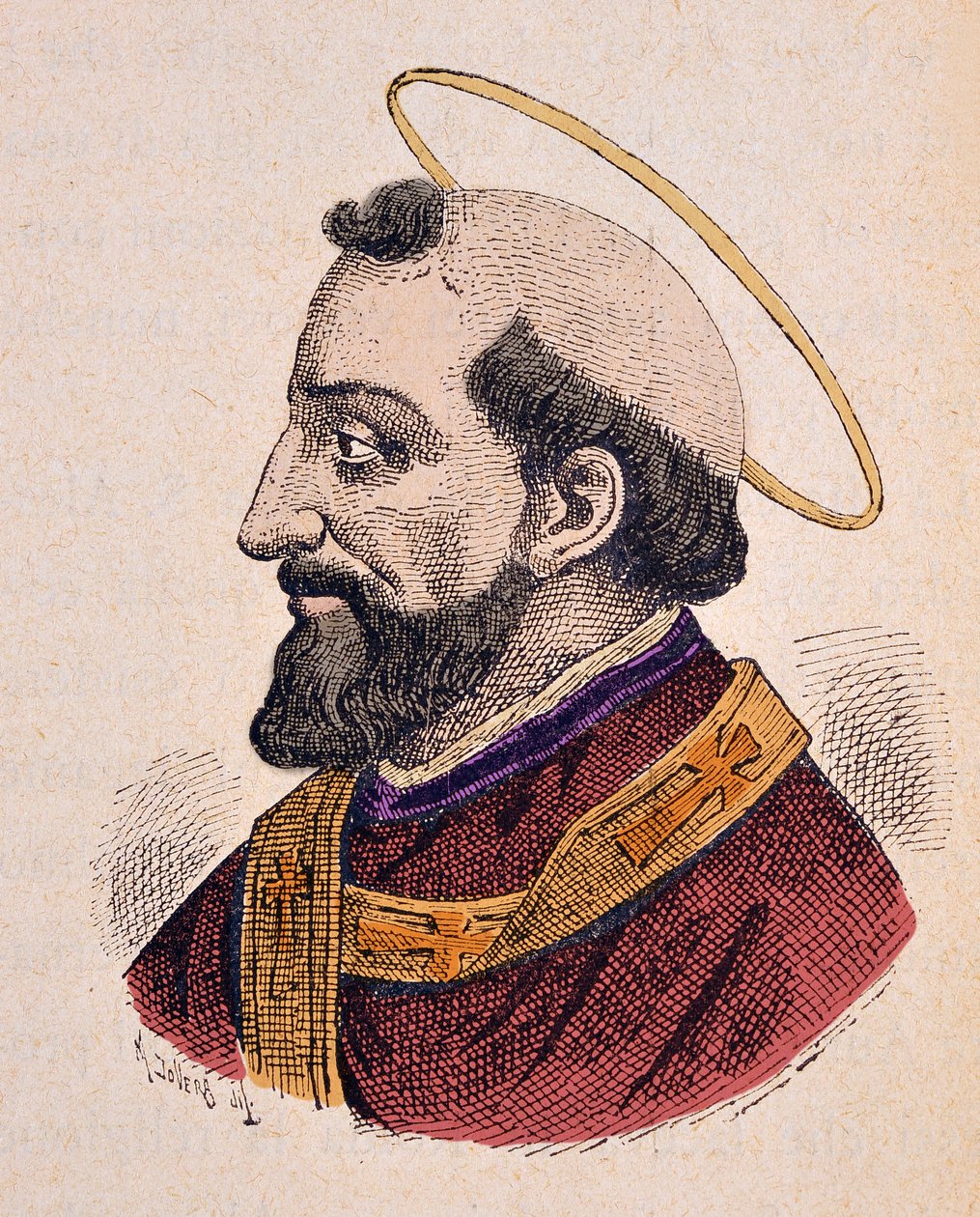 Porträtt av påven Alexandre (Alexander eller Alessandro I) Ier (105-115) av Italian School