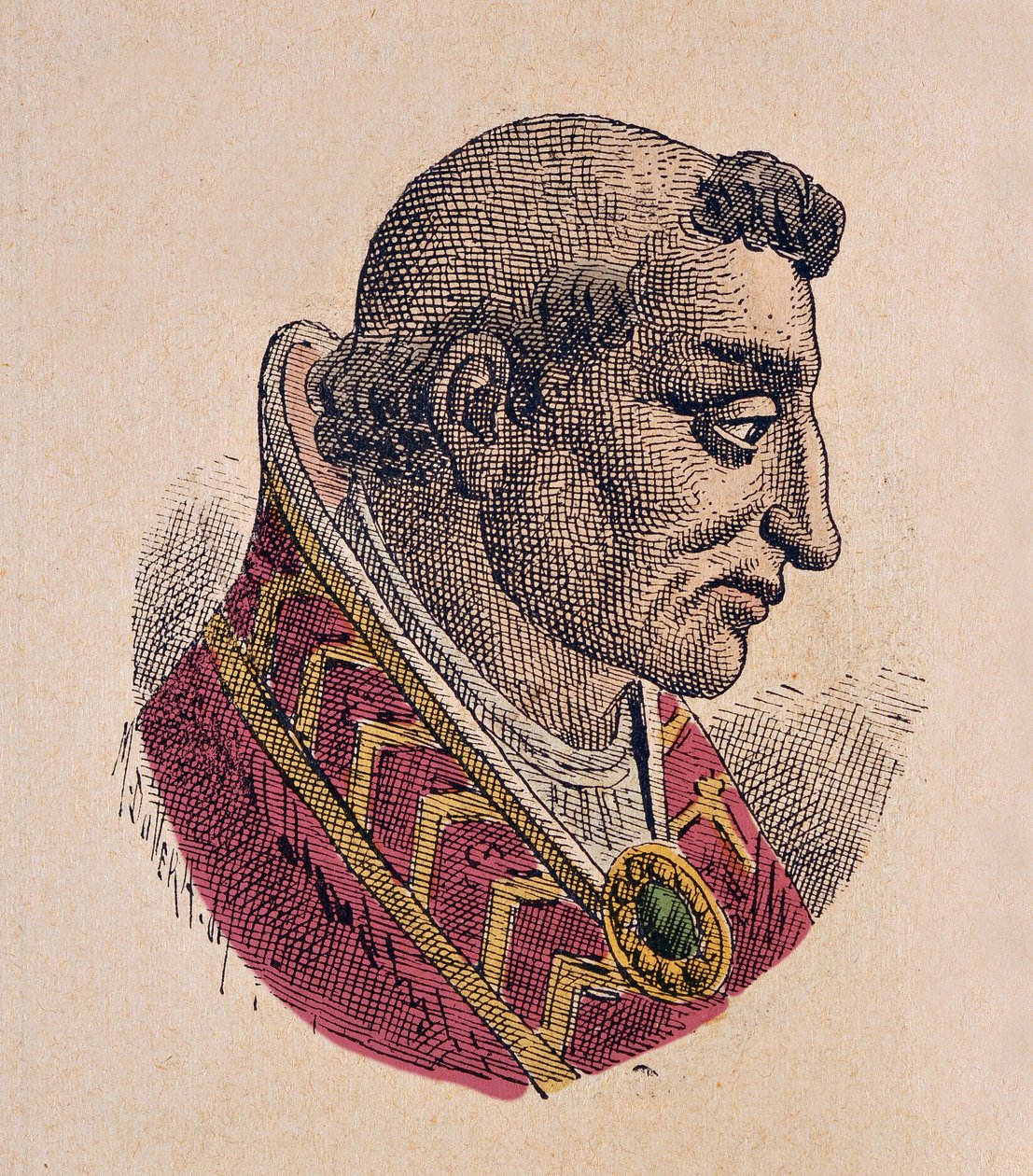 Porträtt av påven Anastas III (Anastasius, Anastasio) (911-913) av Italian School