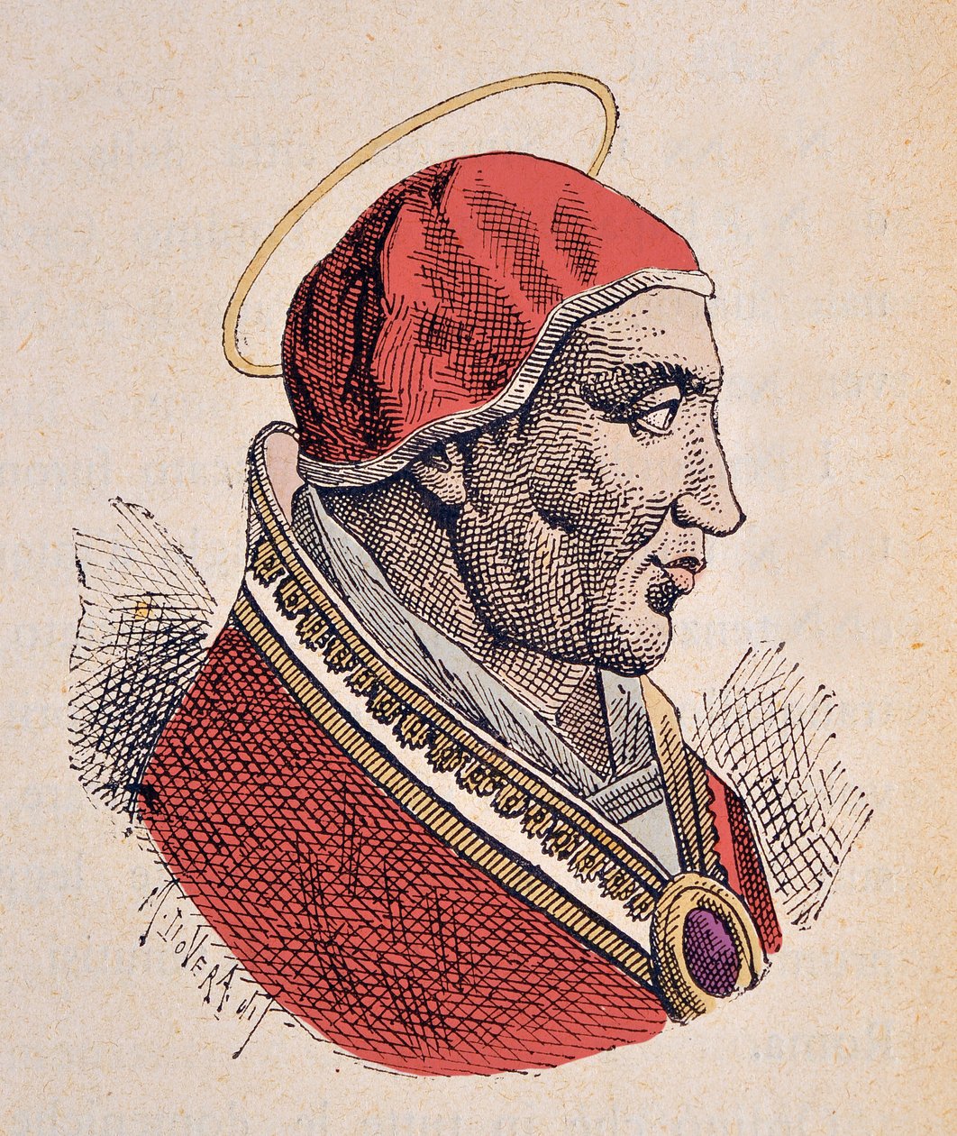 Porträtt av påvens uppståndelse II (Anastasios, Anastasios) (496-498) av Italian School