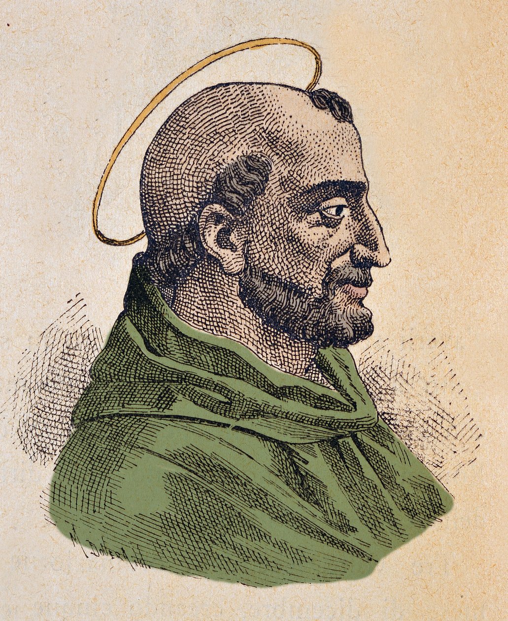 Porträtt av påven Anicet (Anicetus eller Aniceto) (ca 155-166) av Italian School