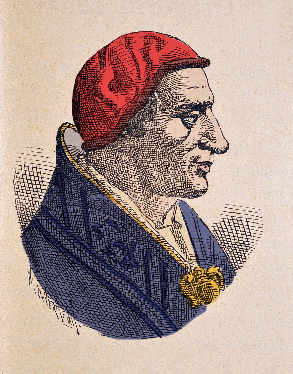 Porträtt av påven Benoit Ier (benedictus, Benedetto eller Benedictus) (575-579) av Italian School