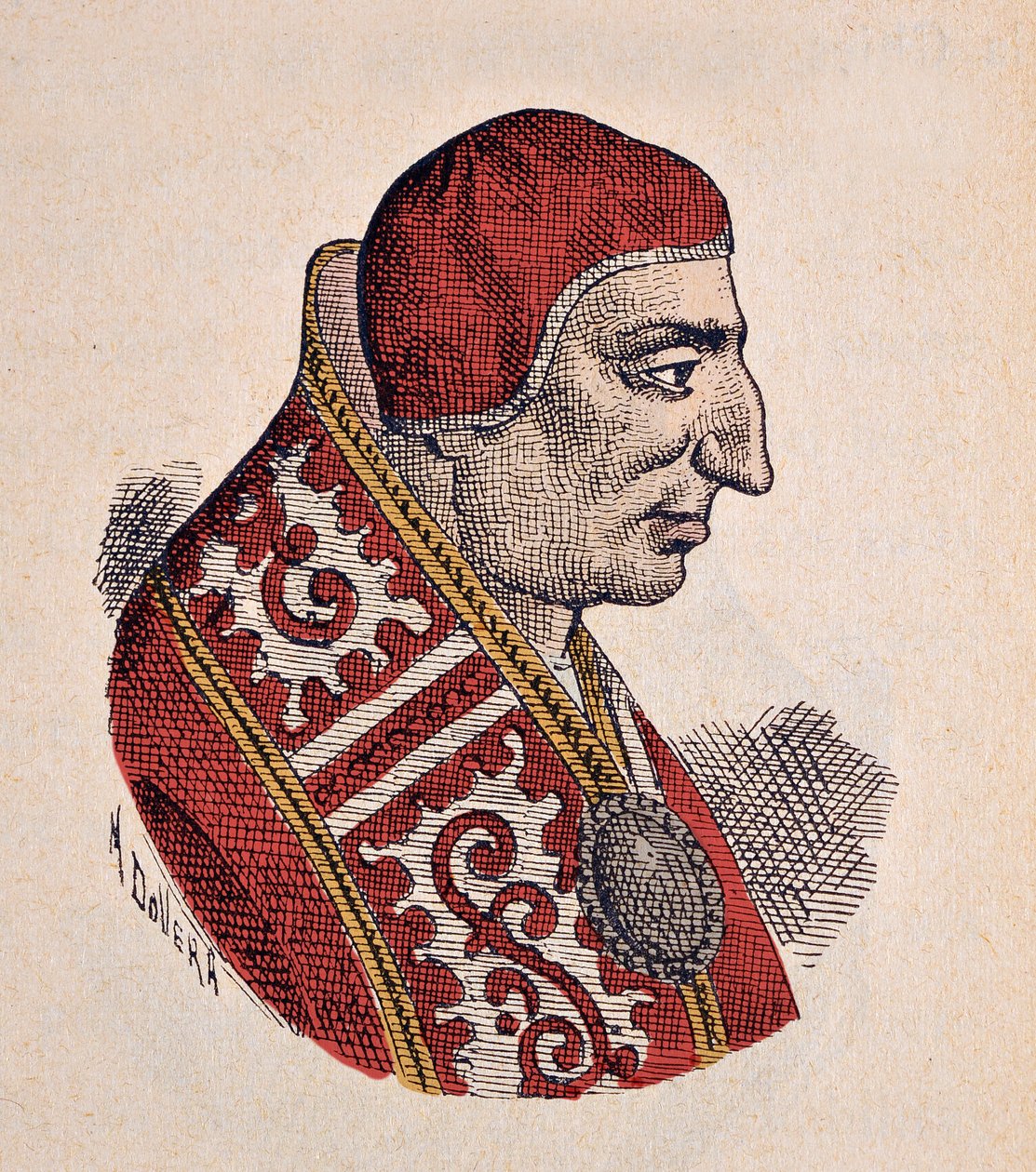 Porträtt av påven Benoit VIII (benedetto, Benedictus eller Benedictus) (1012-1024) av Italian School