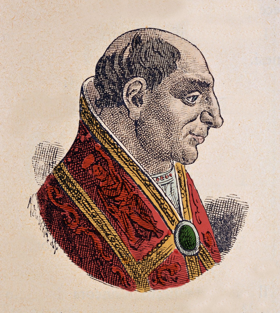 Porträtt av påven Benoit V (benedetto, Benedictus eller Benedictus) (964) av Italian School