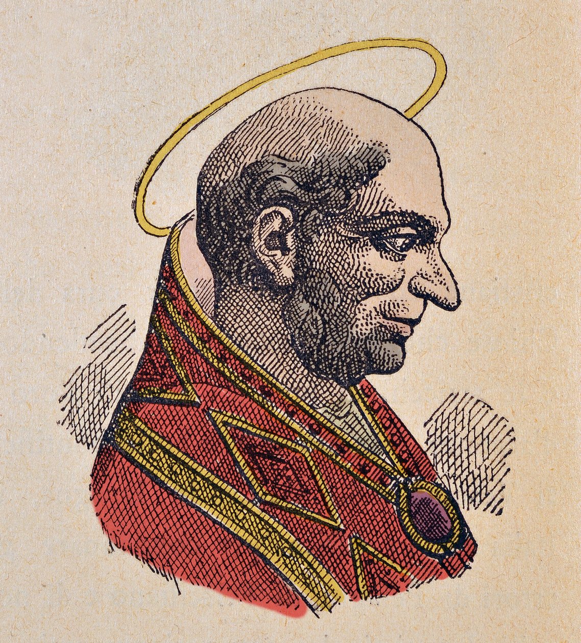 Porträtt av påven Boniface Ier (Bonifacio, Bonifacius I) (419-422) av Italian School