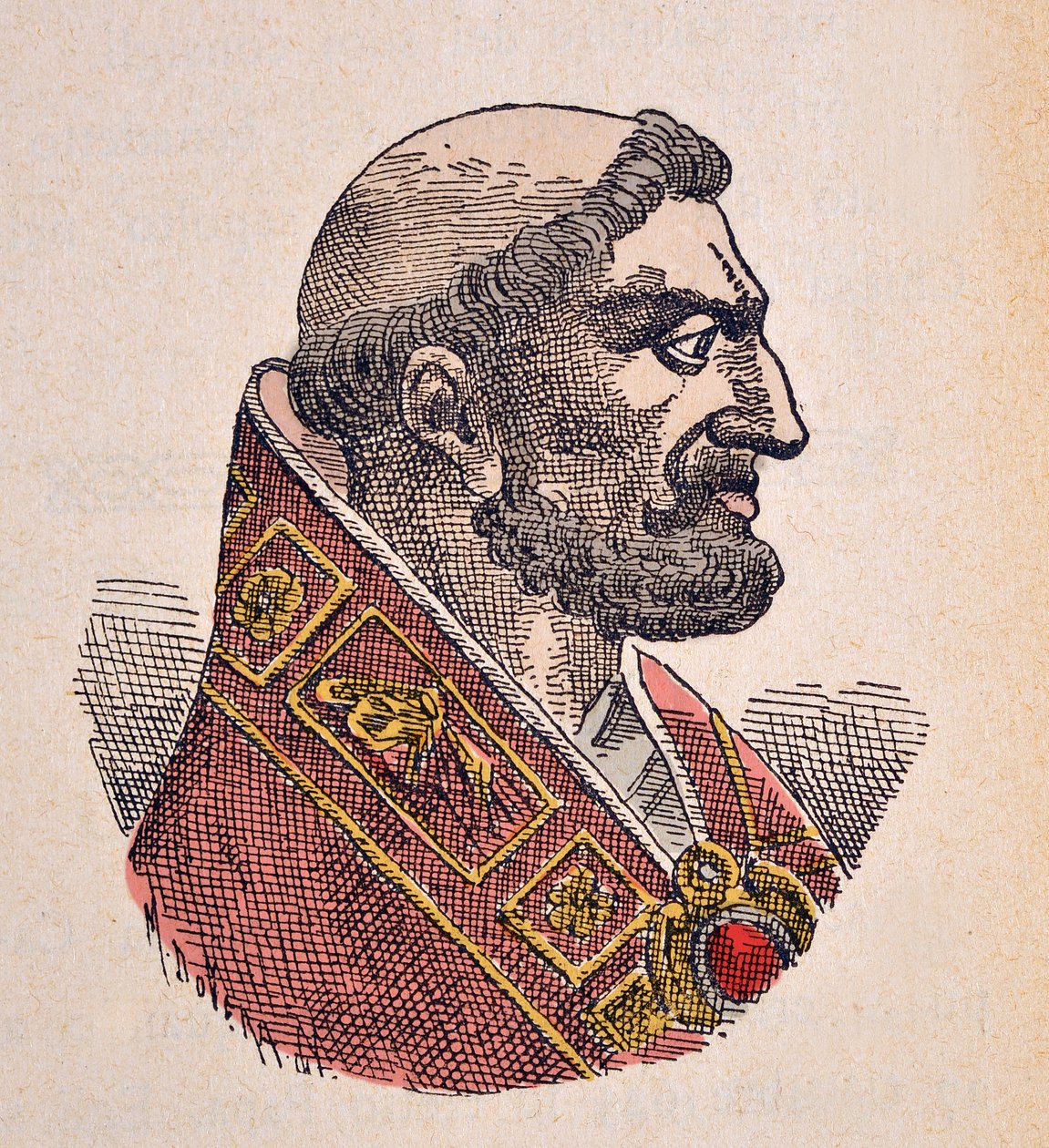 Porträtt av påven Boniface V (Bonifacius eller Bonifacio) (619-625) av Italian School