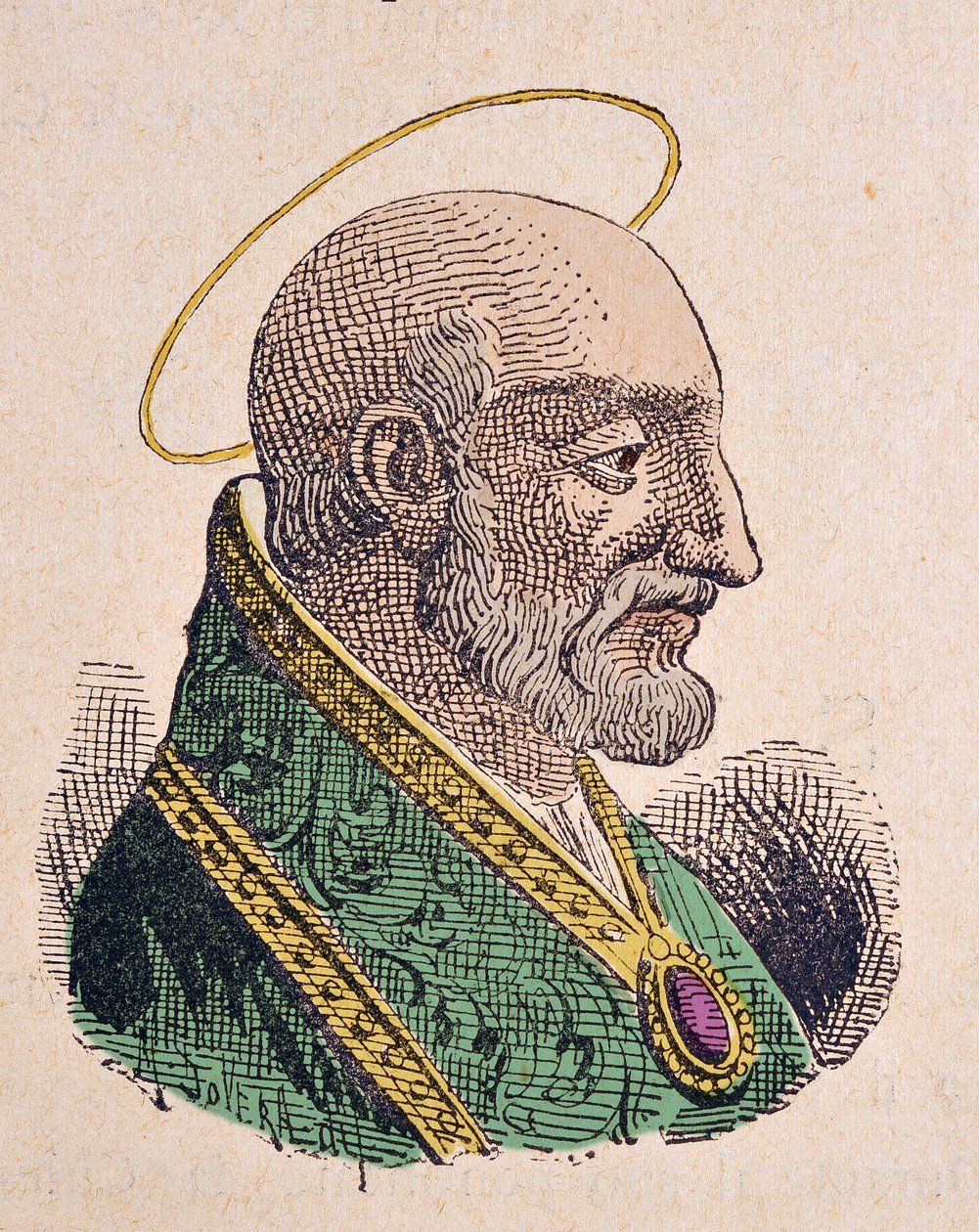 Porträtt av påven Caius (Caio eller Gaius) (293-296) av Italian School