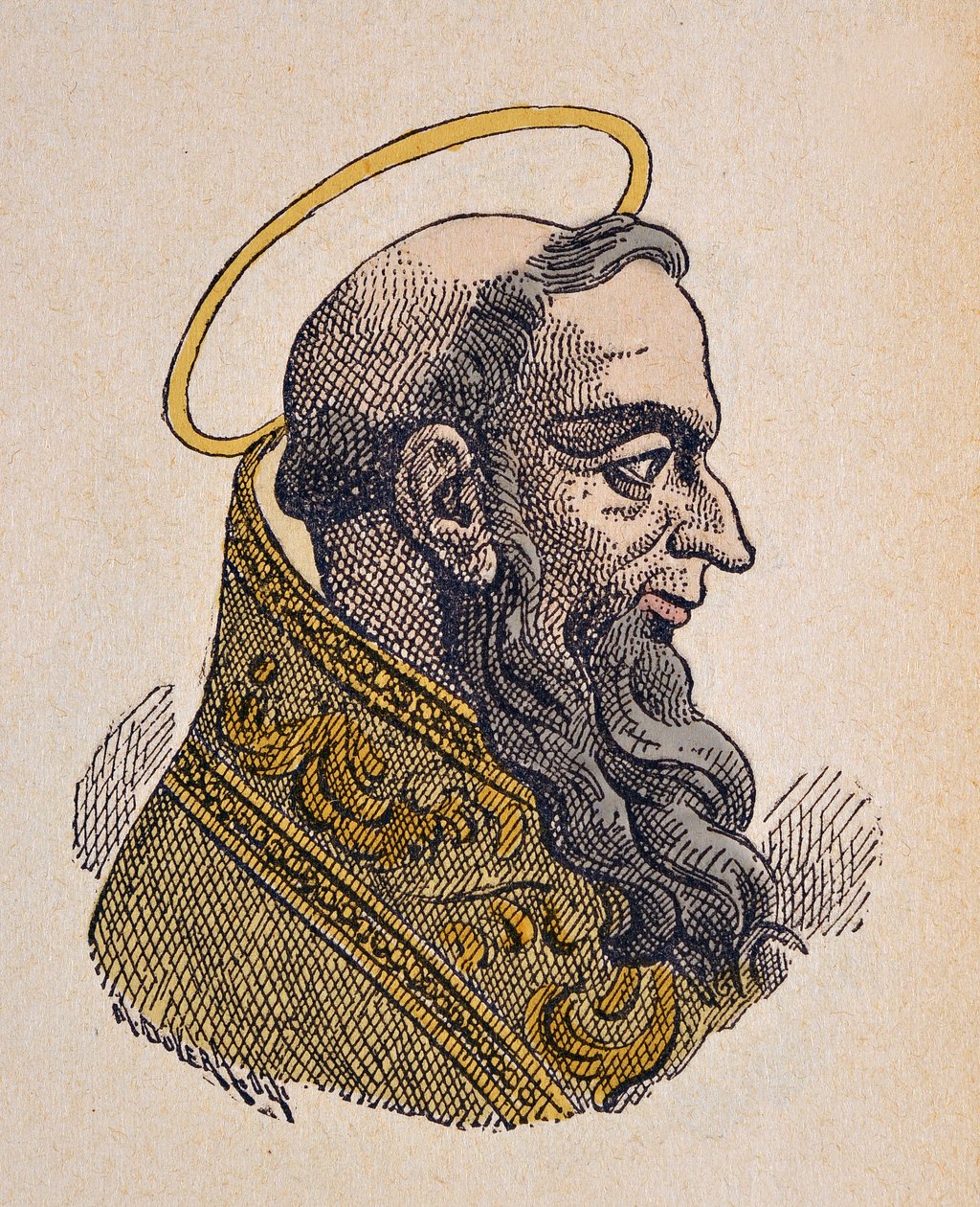 Porträtt av påven Celestine Ier (Celestine, Celestino eller Celestine I) (422-432) av Italian School