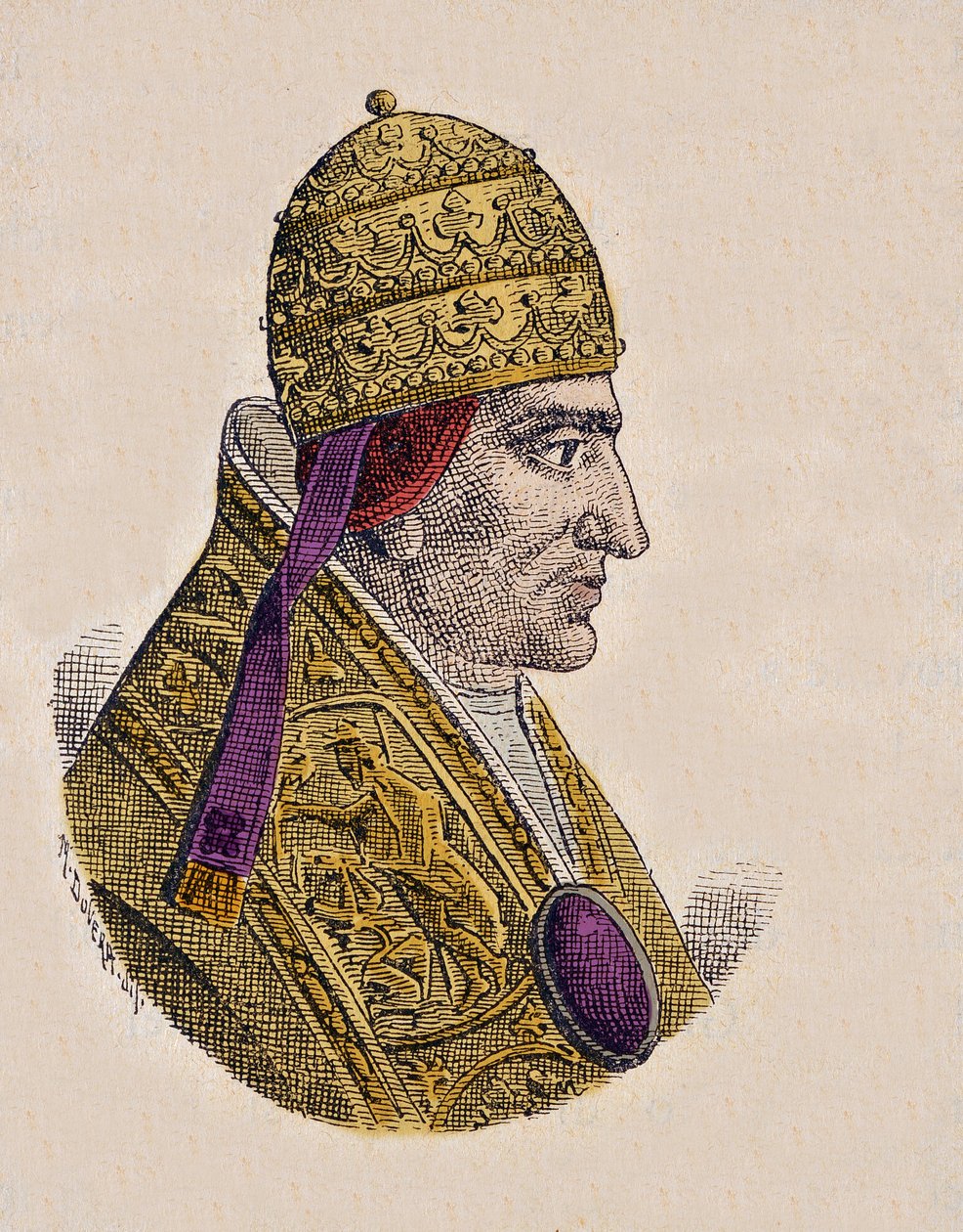 Porträtt av påven Clemens II (Clemente eller Clemens) (1046-1047) av Italian School
