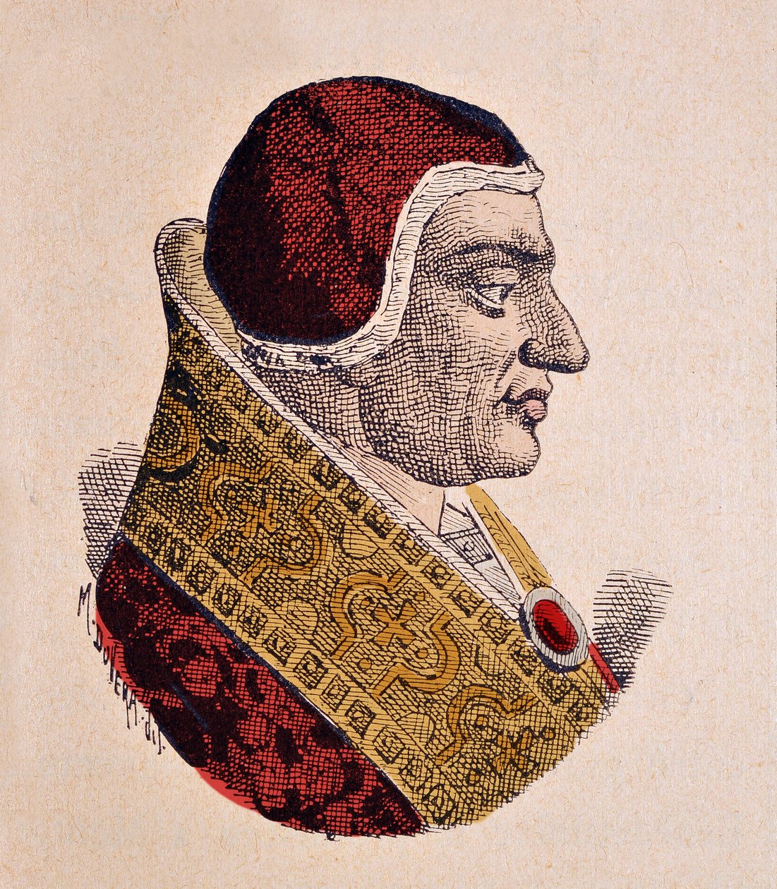 Porträtt av påven Clemens VI (Clemente eller Clemens) (1342-1352) av Italian School