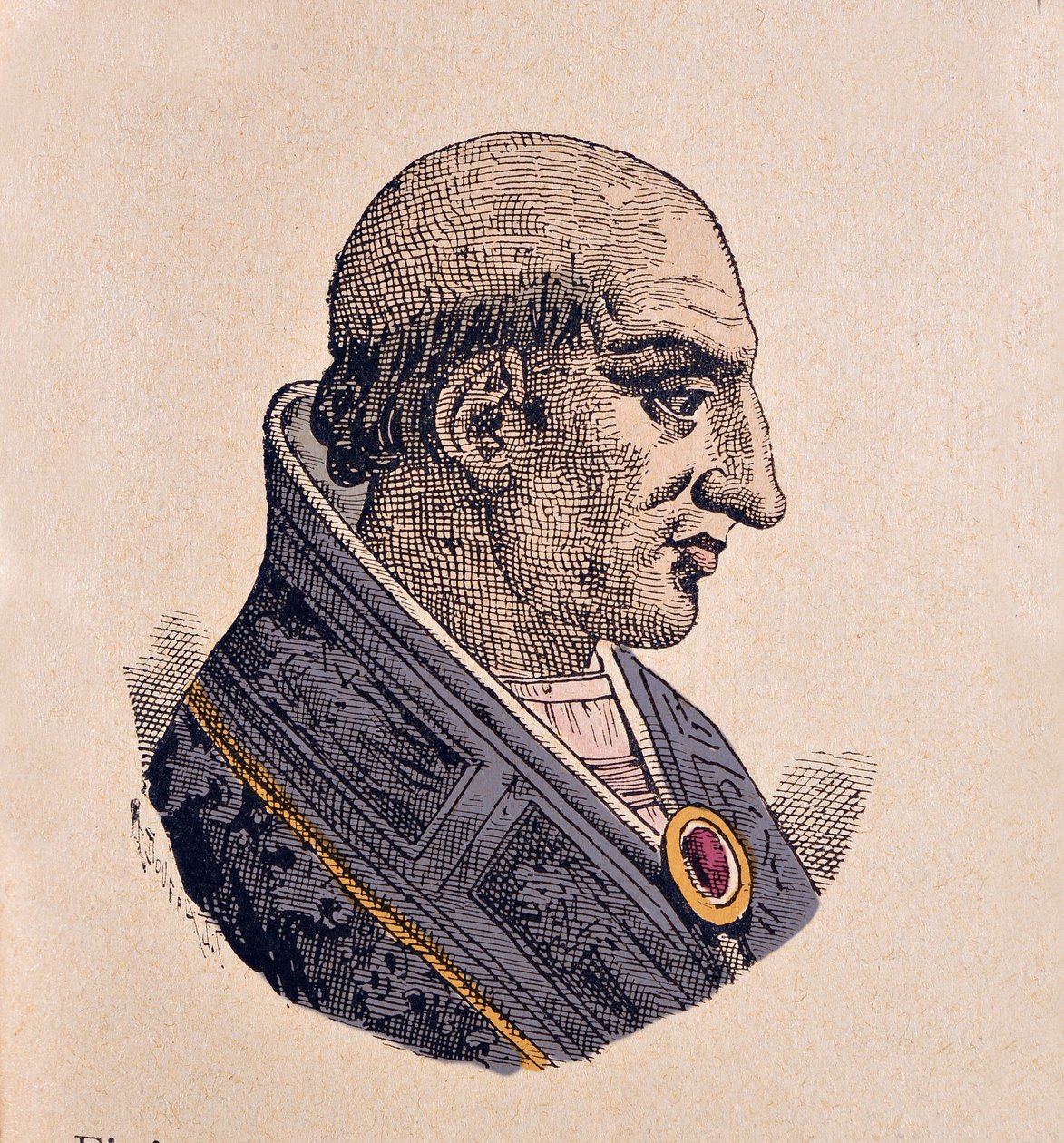 Porträtt av påven Clement V (Clemente eller Clemens) (1305-1314) av Italian School