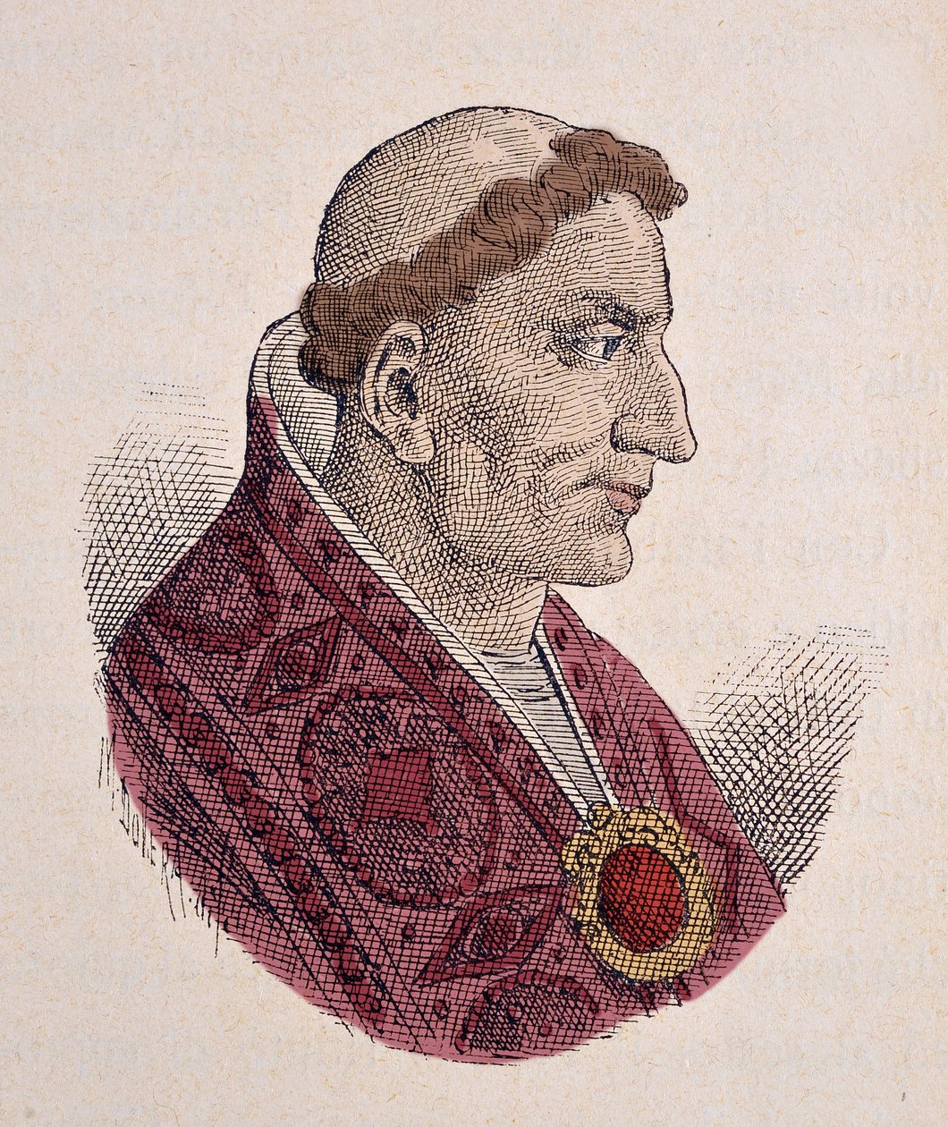 Porträtt av påven Conon (Conone) (686-687) av Italian School