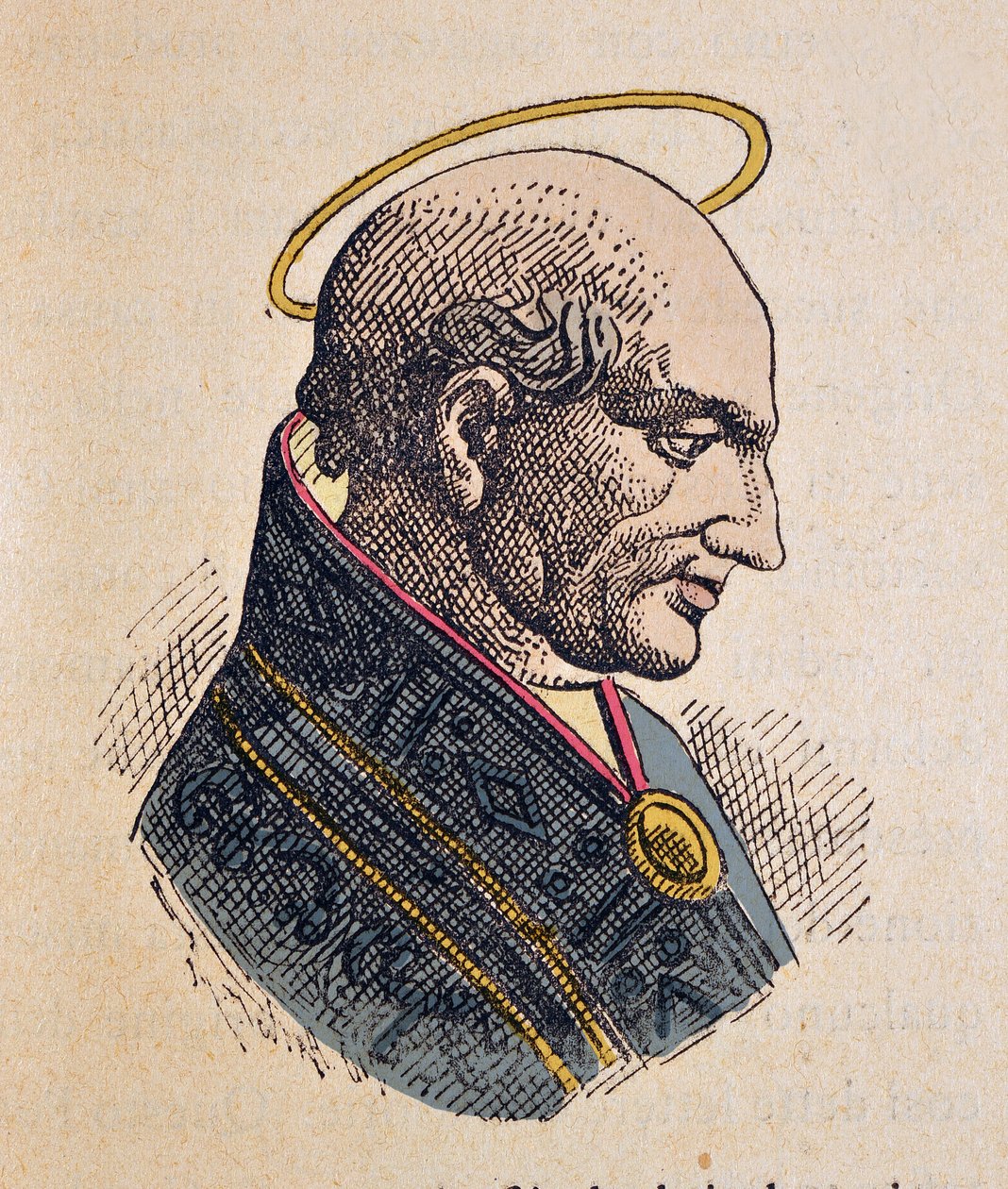 Porträtt av påven Damasus I (Damasus, Damaskus) (366-384) av Italian School