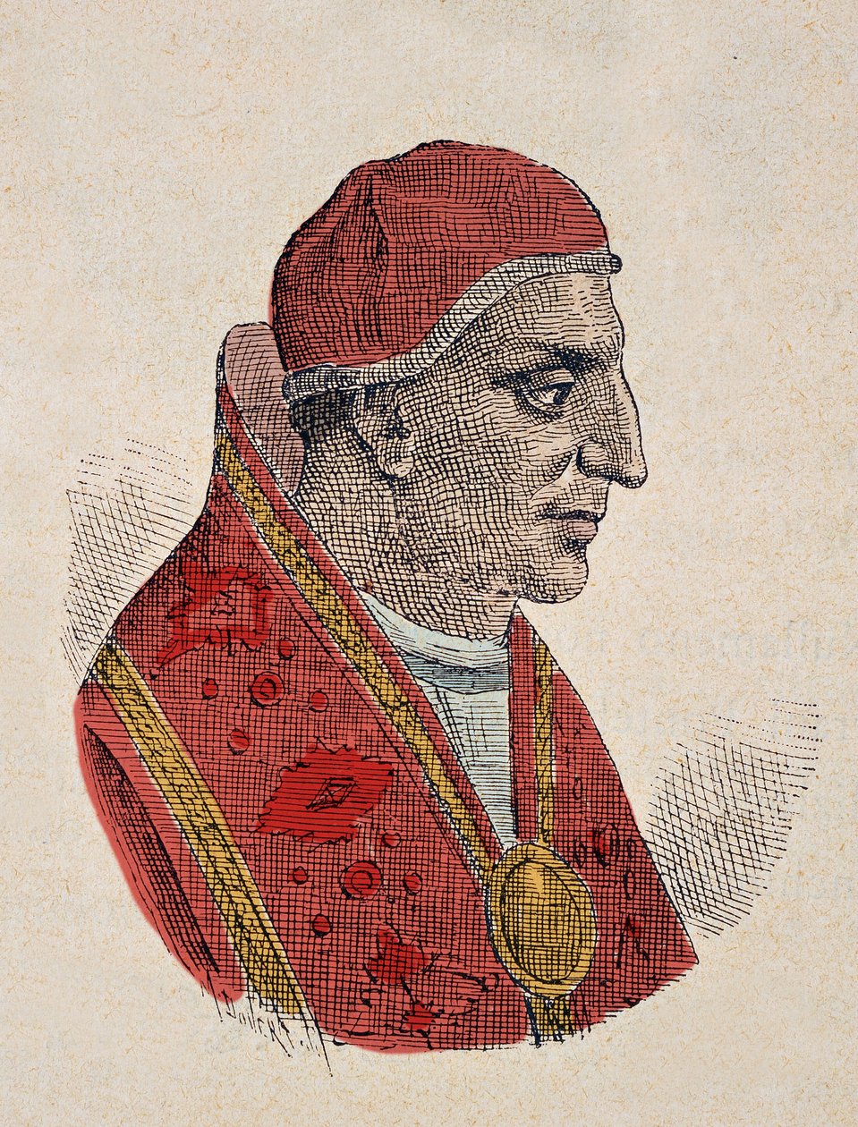 Porträtt av påven Etienne III (Stephen, stefano eller Stephanus) (768-772) av Italian School