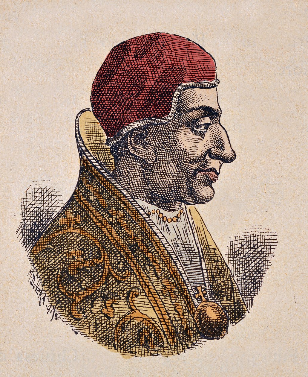 Porträtt av påven Etienne IV (Stephen, stefano eller Stephanus) (816-817) av Italian School