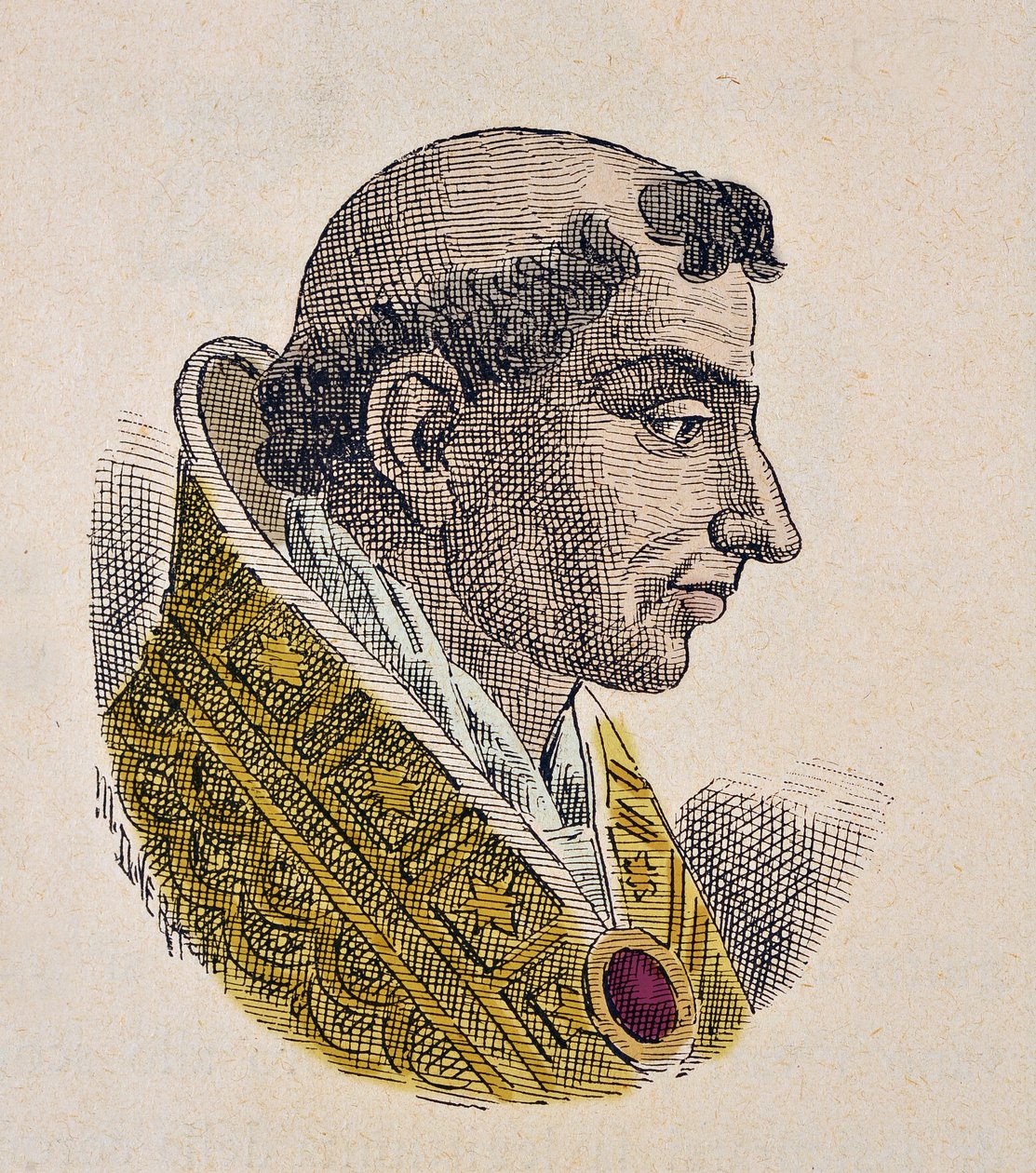 Porträtt av påven Etienne VII (Stephen, stefano eller Stephanus) (927-931) av Italian School