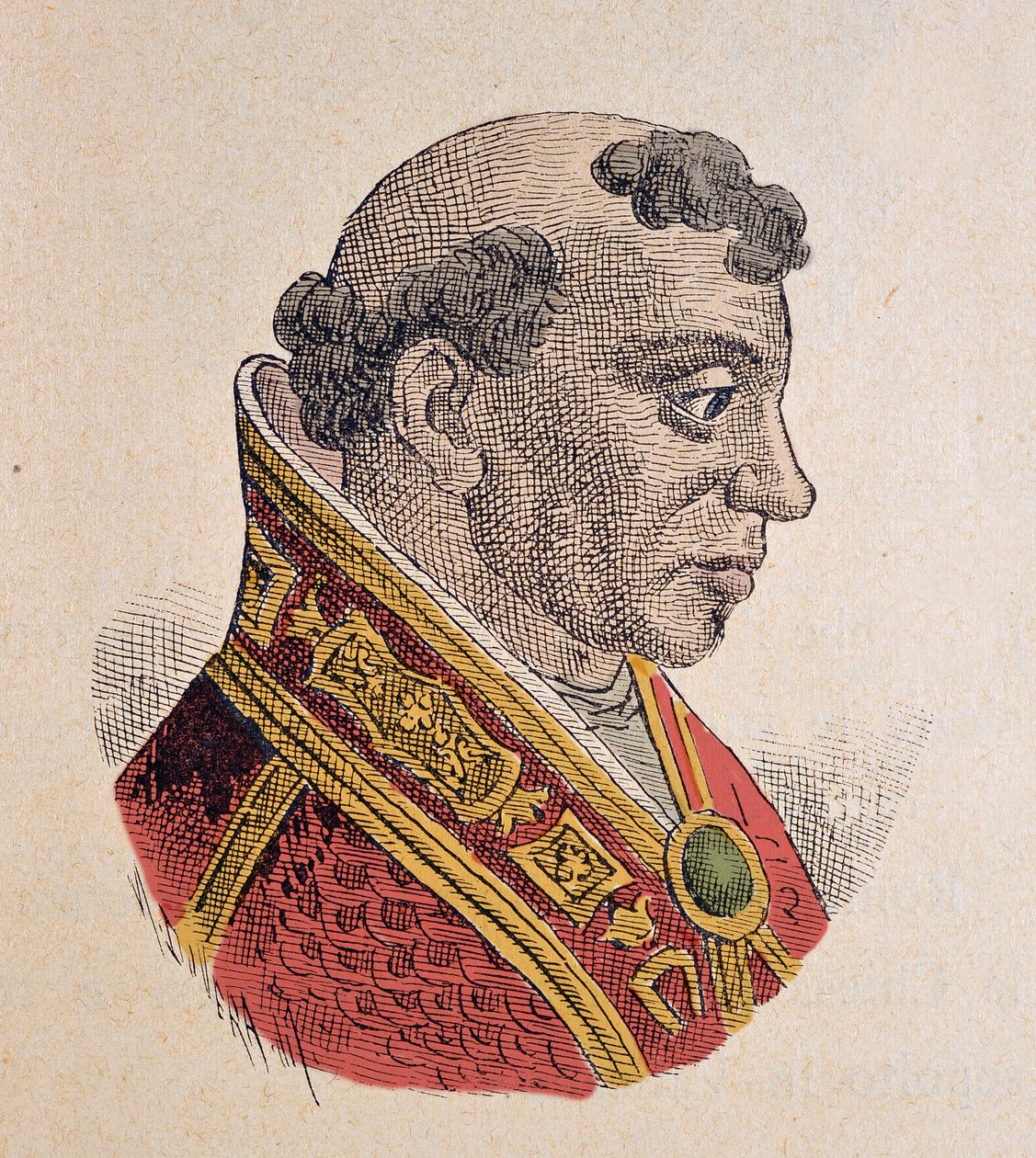 Porträtt av påven Formose (Formoso, Formosus) (891-896) av Italian School