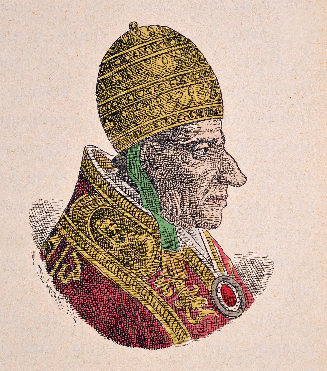 Porträtt av påven Gregoire XII (Gregorio, Gregorius eller Gregory) (1406-1415) av Italian School