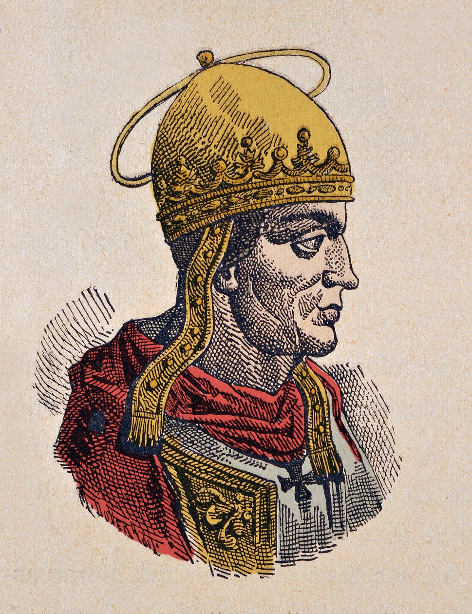 Porträtt av påven Hilary (Hilarius eller Hilarus, Hilary eller Ilario) (461-468) av Italian School