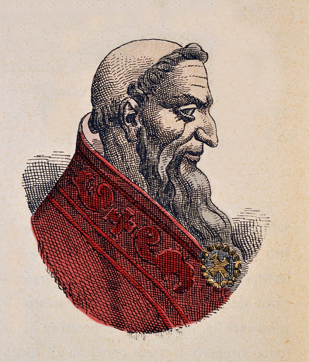 Porträtt av påven Honorius Ier (Onorio) (625-638) av Italian School